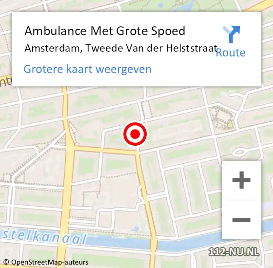 Locatie op kaart van de 112 melding: Ambulance Met Grote Spoed Naar Amsterdam, Tweede Van der Helststraat op 5 maart 2024 12:21