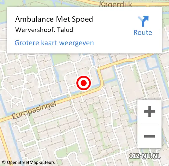 Locatie op kaart van de 112 melding: Ambulance Met Spoed Naar Wervershoof, Talud op 5 maart 2024 22:05