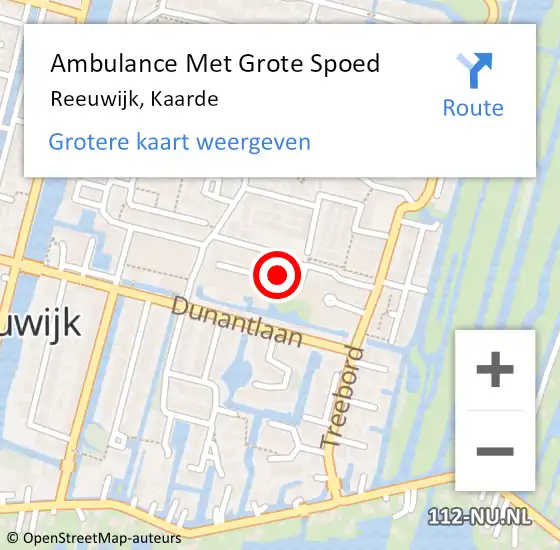 Locatie op kaart van de 112 melding: Ambulance Met Grote Spoed Naar Reeuwijk, Kaarde op 6 maart 2024 00:33