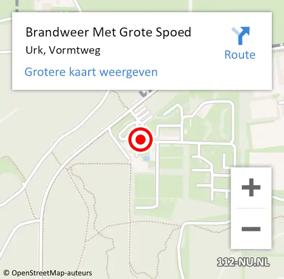 Locatie op kaart van de 112 melding: Brandweer Met Grote Spoed Naar Urk, Vormtweg op 6 maart 2024 02:36