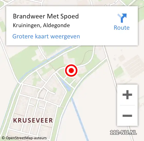 Locatie op kaart van de 112 melding: Brandweer Met Spoed Naar Kruiningen, Aldegonde op 6 maart 2024 07:48