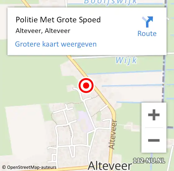 Locatie op kaart van de 112 melding: Politie Met Grote Spoed Naar Alteveer, Alteveer op 6 maart 2024 13:51
