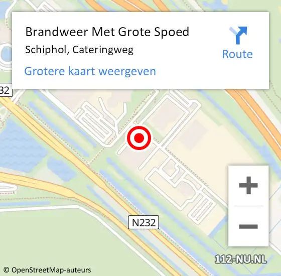 Locatie op kaart van de 112 melding: Brandweer Met Grote Spoed Naar Schiphol, Cateringweg op 6 maart 2024 15:00