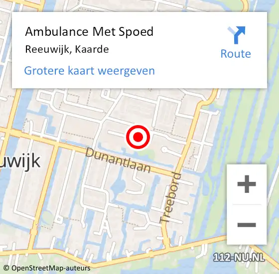Locatie op kaart van de 112 melding: Ambulance Met Spoed Naar Reeuwijk, Kaarde op 6 maart 2024 16:18