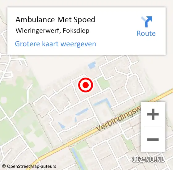 Locatie op kaart van de 112 melding: Ambulance Met Spoed Naar Wieringerwerf, Foksdiep op 6 maart 2024 18:56