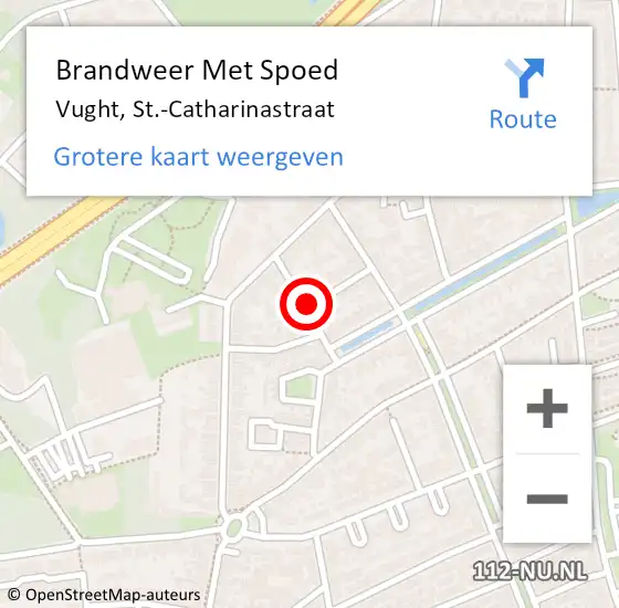 Locatie op kaart van de 112 melding: Brandweer Met Spoed Naar Vught, St.-Catharinastraat op 7 maart 2024 12:43