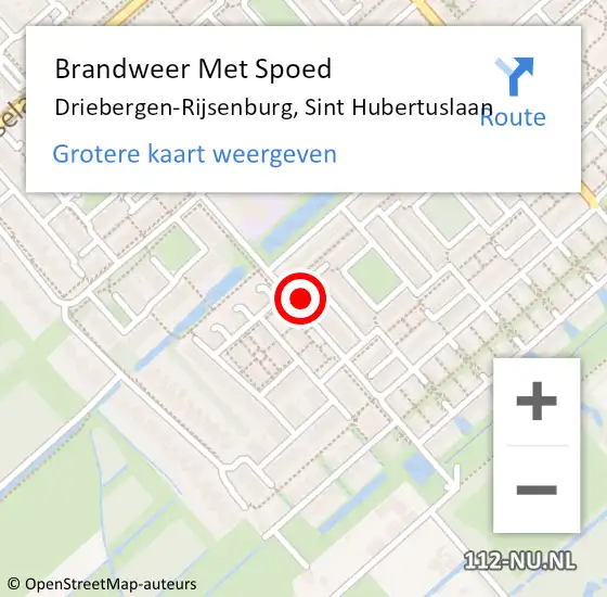 Locatie op kaart van de 112 melding: Brandweer Met Spoed Naar Driebergen-Rijsenburg, Sint Hubertuslaan op 7 maart 2024 12:47