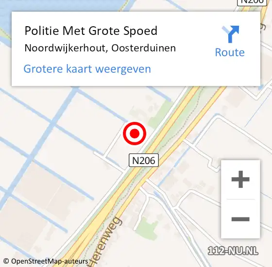 Locatie op kaart van de 112 melding: Politie Met Grote Spoed Naar Noordwijkerhout, Oosterduinen op 7 maart 2024 13:07