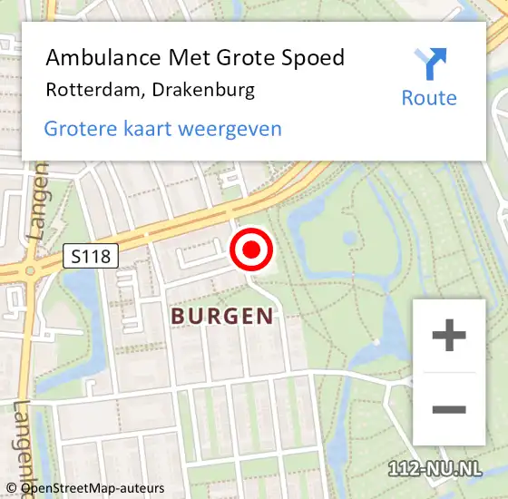 Locatie op kaart van de 112 melding: Ambulance Met Grote Spoed Naar Rotterdam, Drakenburg op 7 maart 2024 19:16