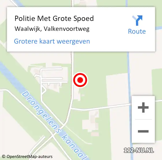 Locatie op kaart van de 112 melding: Politie Met Grote Spoed Naar Waalwijk, Valkenvoortweg op 7 maart 2024 22:07