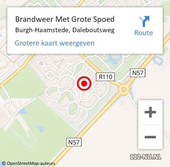 Locatie op kaart van de 112 melding: Brandweer Met Grote Spoed Naar Burgh-Haamstede, Daleboutsweg op 7 maart 2024 23:03