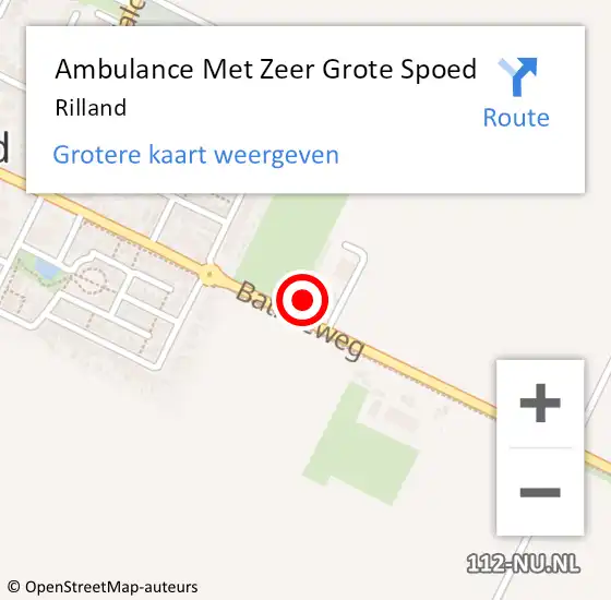 Locatie op kaart van de 112 melding: Ambulance Met Zeer Grote Spoed Naar Rilland op 8 maart 2024 02:34