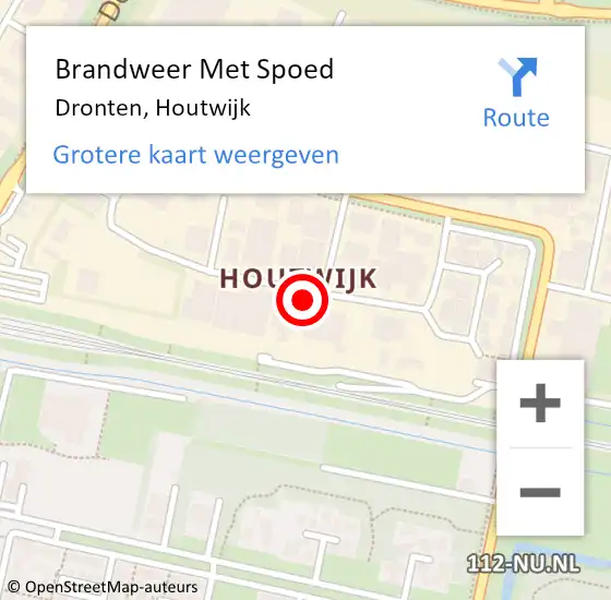 Locatie op kaart van de 112 melding: Brandweer Met Spoed Naar Dronten, Houtwijk op 8 maart 2024 05:16