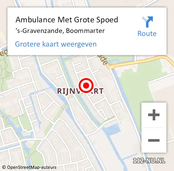 Locatie op kaart van de 112 melding: Ambulance Met Grote Spoed Naar 's-Gravenzande, Boommarter op 8 maart 2024 08:07