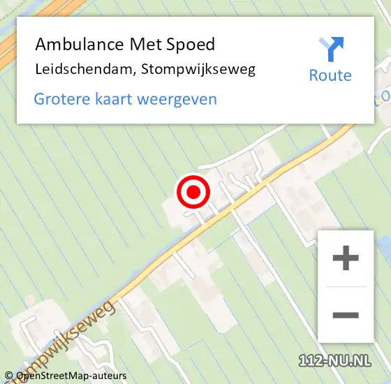 Locatie op kaart van de 112 melding: Ambulance Met Spoed Naar Leidschendam, Stompwijkseweg op 8 maart 2024 10:29