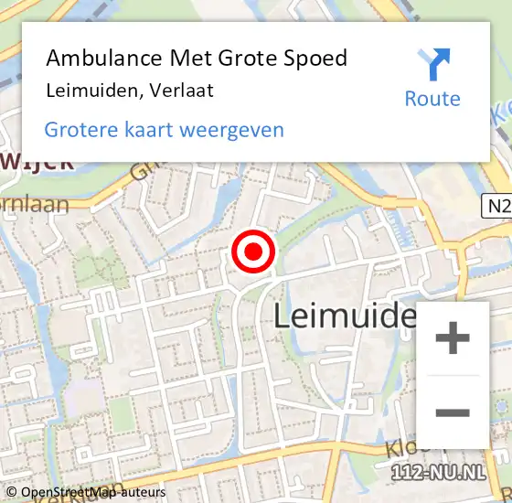 Locatie op kaart van de 112 melding: Ambulance Met Grote Spoed Naar Leimuiden, Verlaat op 8 maart 2024 13:24