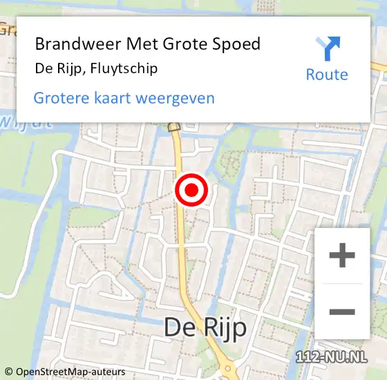 Locatie op kaart van de 112 melding: Brandweer Met Grote Spoed Naar De Rijp, Fluytschip op 8 maart 2024 13:42