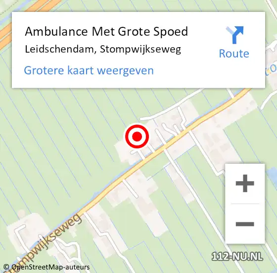 Locatie op kaart van de 112 melding: Ambulance Met Grote Spoed Naar Leidschendam, Stompwijkseweg op 8 maart 2024 16:04