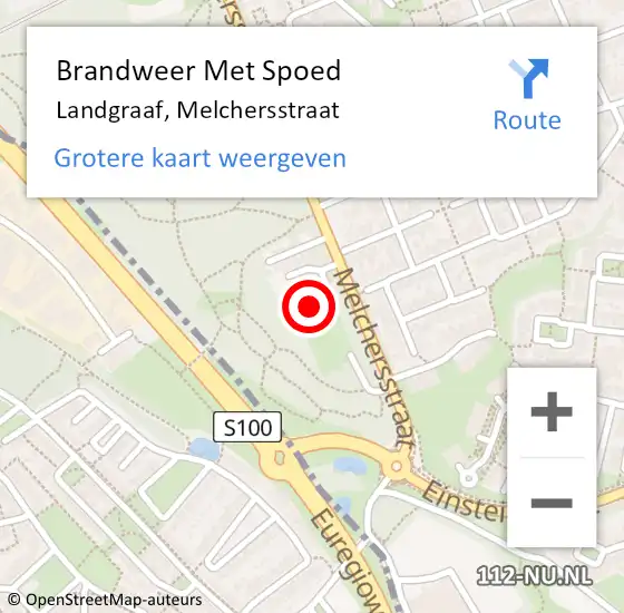Locatie op kaart van de 112 melding: Brandweer Met Spoed Naar Landgraaf, Melchersstraat op 8 maart 2024 19:51