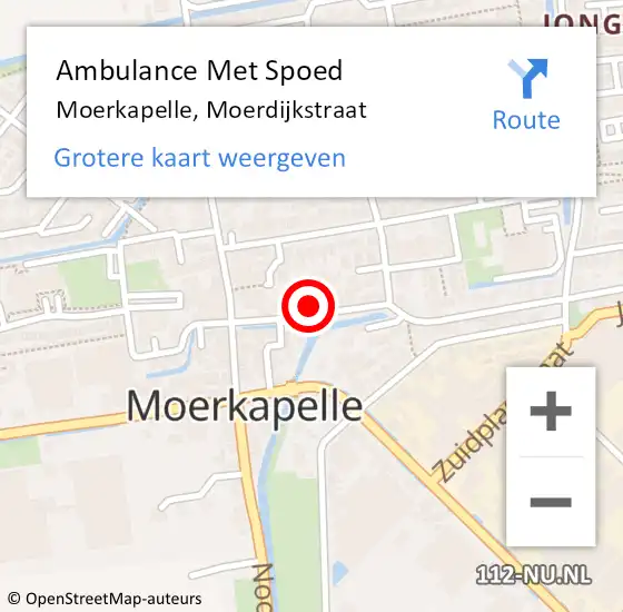 Locatie op kaart van de 112 melding: Ambulance Met Spoed Naar Moerkapelle, Moerdijkstraat op 8 maart 2024 20:04