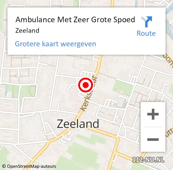 Locatie op kaart van de 112 melding: Ambulance Met Zeer Grote Spoed Naar Zeeland op 8 maart 2024 20:08