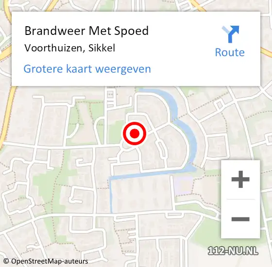 Locatie op kaart van de 112 melding: Brandweer Met Spoed Naar Voorthuizen, Sikkel op 8 maart 2024 22:26