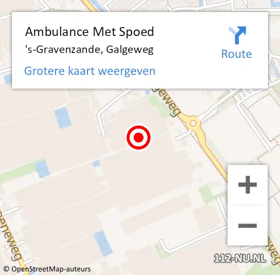 Locatie op kaart van de 112 melding: Ambulance Met Spoed Naar 's-Gravenzande, Galgeweg op 9 maart 2024 03:39