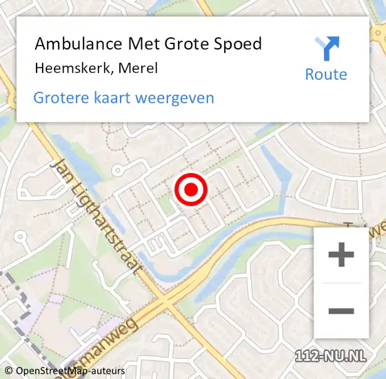 Locatie op kaart van de 112 melding: Ambulance Met Grote Spoed Naar Heemskerk, Merel op 9 maart 2024 11:02