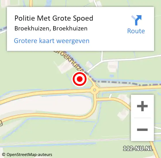 Locatie op kaart van de 112 melding: Politie Met Grote Spoed Naar Broekhuizen, Broekhuizen op 9 maart 2024 11:42