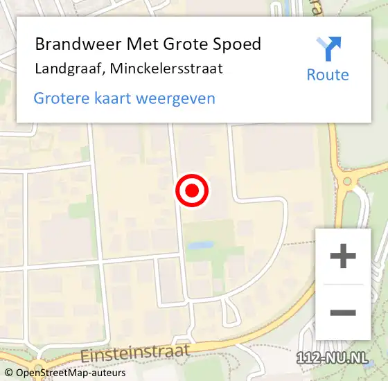 Locatie op kaart van de 112 melding: Brandweer Met Grote Spoed Naar Landgraaf, Minckelersstraat op 9 maart 2024 13:16
