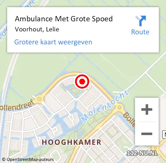 Locatie op kaart van de 112 melding: Ambulance Met Grote Spoed Naar Voorhout, Lelie op 9 maart 2024 13:32