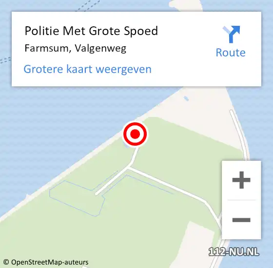 Locatie op kaart van de 112 melding: Politie Met Grote Spoed Naar Farmsum, Valgenweg op 9 maart 2024 15:05