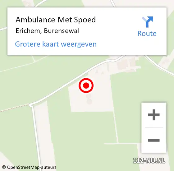 Locatie op kaart van de 112 melding: Ambulance Met Spoed Naar Erichem, Burensewal op 28 september 2014 16:06