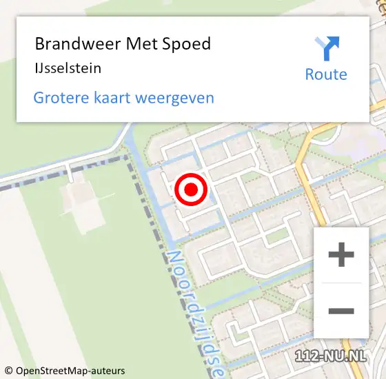 Locatie op kaart van de 112 melding: Brandweer Met Spoed Naar IJsselstein op 9 maart 2024 20:46