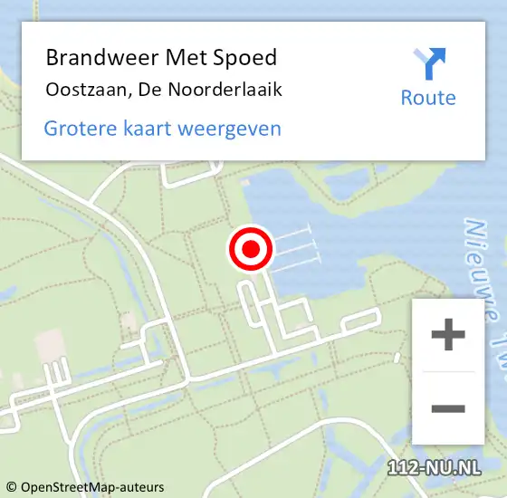 Locatie op kaart van de 112 melding: Brandweer Met Spoed Naar Oostzaan, De Noorderlaaik op 9 maart 2024 21:34