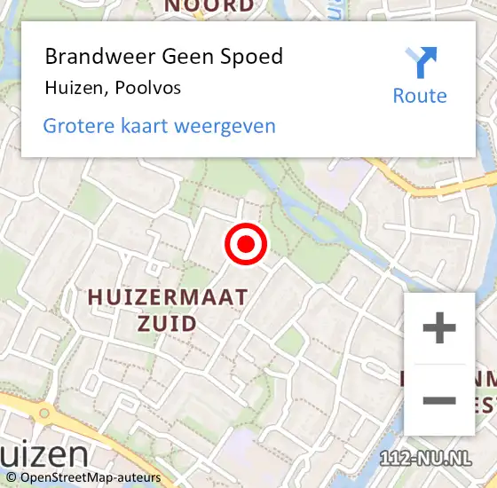 Locatie op kaart van de 112 melding: Brandweer Geen Spoed Naar Huizen, Poolvos op 28 september 2014 16:31