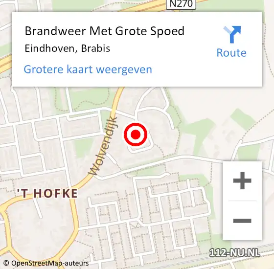 Locatie op kaart van de 112 melding: Brandweer Met Grote Spoed Naar Eindhoven, Brabis op 9 maart 2024 22:11