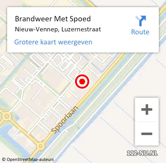 Locatie op kaart van de 112 melding: Brandweer Met Spoed Naar Nieuw-Vennep, Luzernestraat op 10 maart 2024 11:12