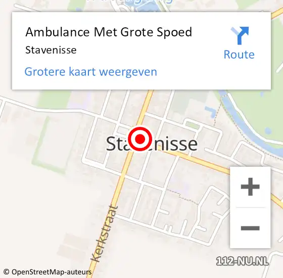 Locatie op kaart van de 112 melding: Ambulance Met Grote Spoed Naar Stavenisse op 10 maart 2024 11:46