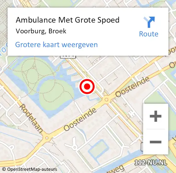 Locatie op kaart van de 112 melding: Ambulance Met Grote Spoed Naar Voorburg, Broek op 28 september 2014 17:46