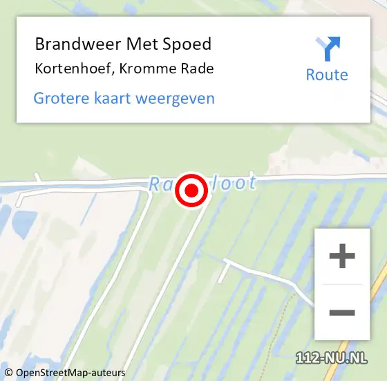 Locatie op kaart van de 112 melding: Brandweer Met Spoed Naar Kortenhoef, Kromme Rade op 10 maart 2024 15:31