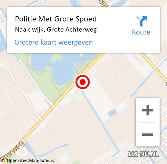 Locatie op kaart van de 112 melding: Politie Met Grote Spoed Naar Naaldwijk, Grote Achterweg op 10 maart 2024 16:57