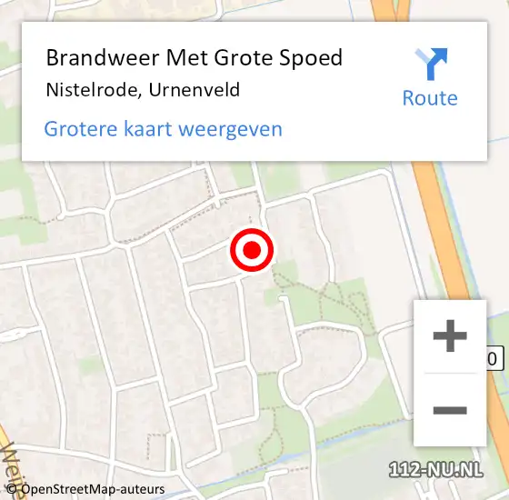 Locatie op kaart van de 112 melding: Brandweer Met Grote Spoed Naar Nistelrode, Urnenveld op 10 maart 2024 19:03