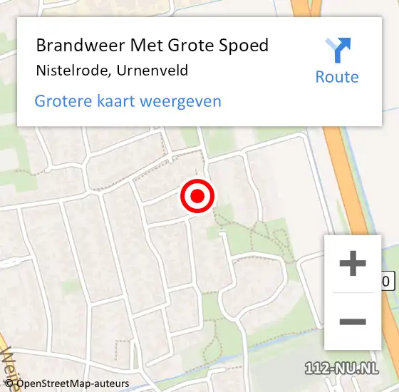 Locatie op kaart van de 112 melding: Brandweer Met Grote Spoed Naar Nistelrode, Urnenveld op 10 maart 2024 19:04