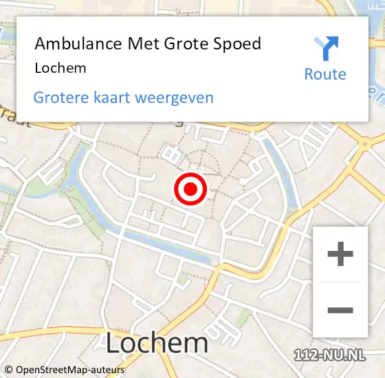 Locatie op kaart van de 112 melding: Ambulance Met Grote Spoed Naar Lochem op 10 maart 2024 20:39