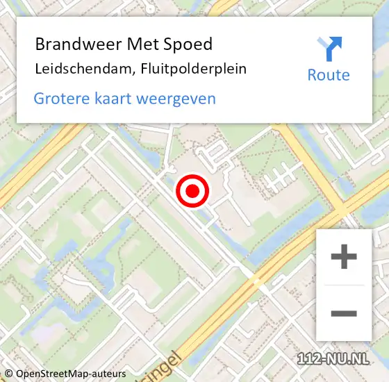 Locatie op kaart van de 112 melding: Brandweer Met Spoed Naar Leidschendam, Fluitpolderplein op 11 maart 2024 07:08