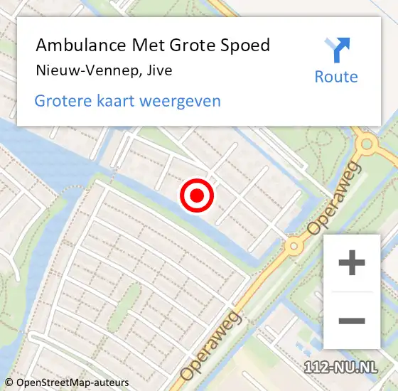 Locatie op kaart van de 112 melding: Ambulance Met Grote Spoed Naar Nieuw-Vennep, Jive op 28 september 2014 20:24