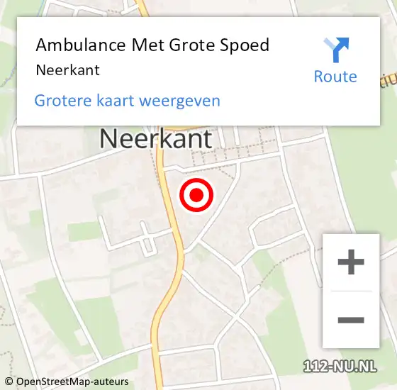 Locatie op kaart van de 112 melding: Ambulance Met Grote Spoed Naar Neerkant op 12 maart 2024 01:22