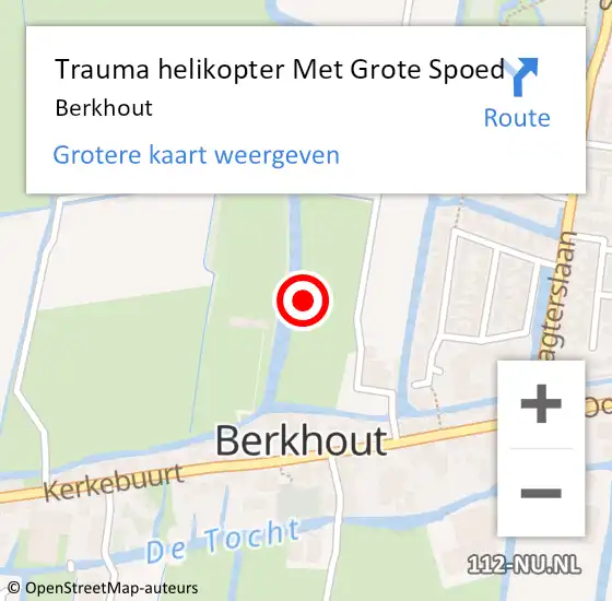 Locatie op kaart van de 112 melding: Trauma helikopter Met Grote Spoed Naar Berkhout op 12 maart 2024 10:00