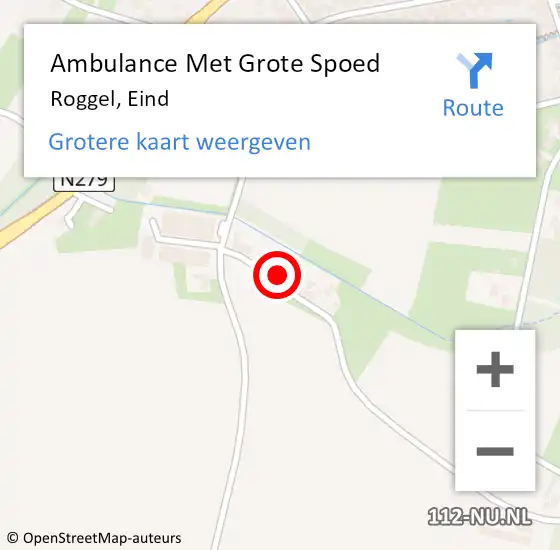 Locatie op kaart van de 112 melding: Ambulance Met Grote Spoed Naar Roggel, Eind op 12 maart 2024 14:59
